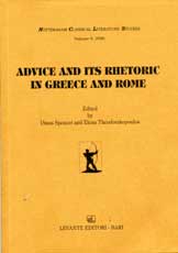ADVICE AND ITS RHETORIC IN GREECE AND ROME